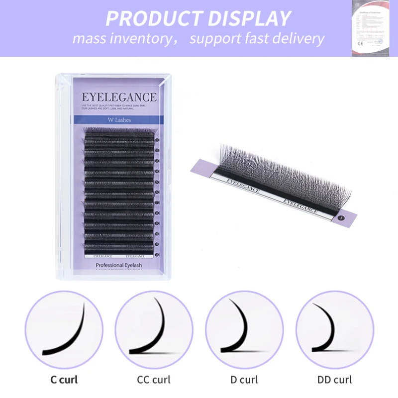 ملحقات الرموش حجم مسبق الصنع طبيعي ناعم 3D W شكل الرموش الرموش ملحقات المشجعين المصنوعة مسبقًا #6