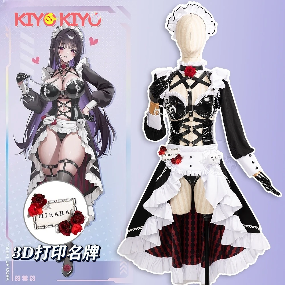 

KIYO-KIYO Anime Mihara From ni cos kke Cosplay Costume Mihara Cafe maid jumpsuit Halloween Costumes Women