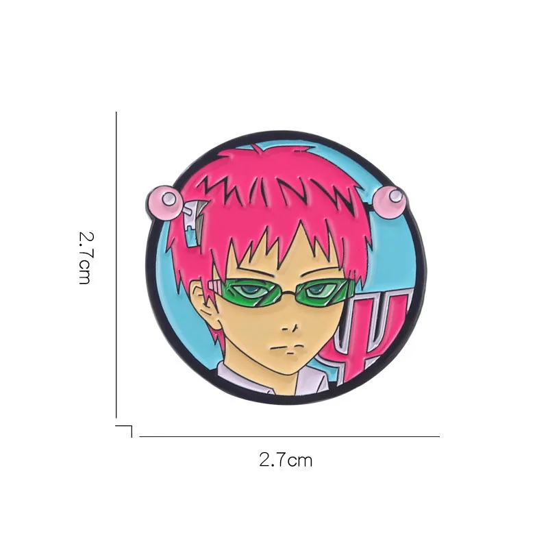 The Disastrous Life of Saiki K Brooch and Enamel Pin Cartoon Anime Figure Lapel Pin Gift