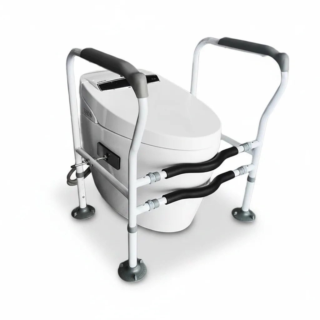 

Отдельно стоящая опорная перекладина для туалета, усиленная рама безопасности для ванной комнаты, поручень для инвалидов, опорный поручень для пожилых людей