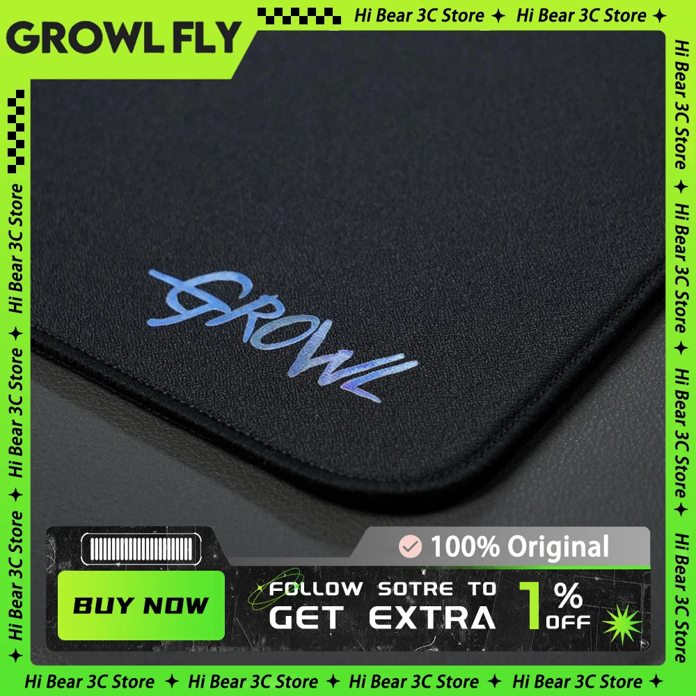 

Growl Fly Fabric 4mm Mouse Pad Fine-grained Gaming Mousepad Dense Weaving CSGO E-sports Smooth FPS Desk Mat Pc Gamer Office Gift