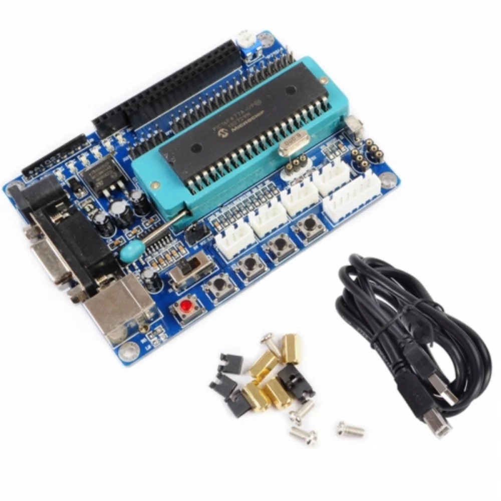 

1Set PIC16F877A Minimum System Development Board Microcontroller PIC System Board With USB Cable