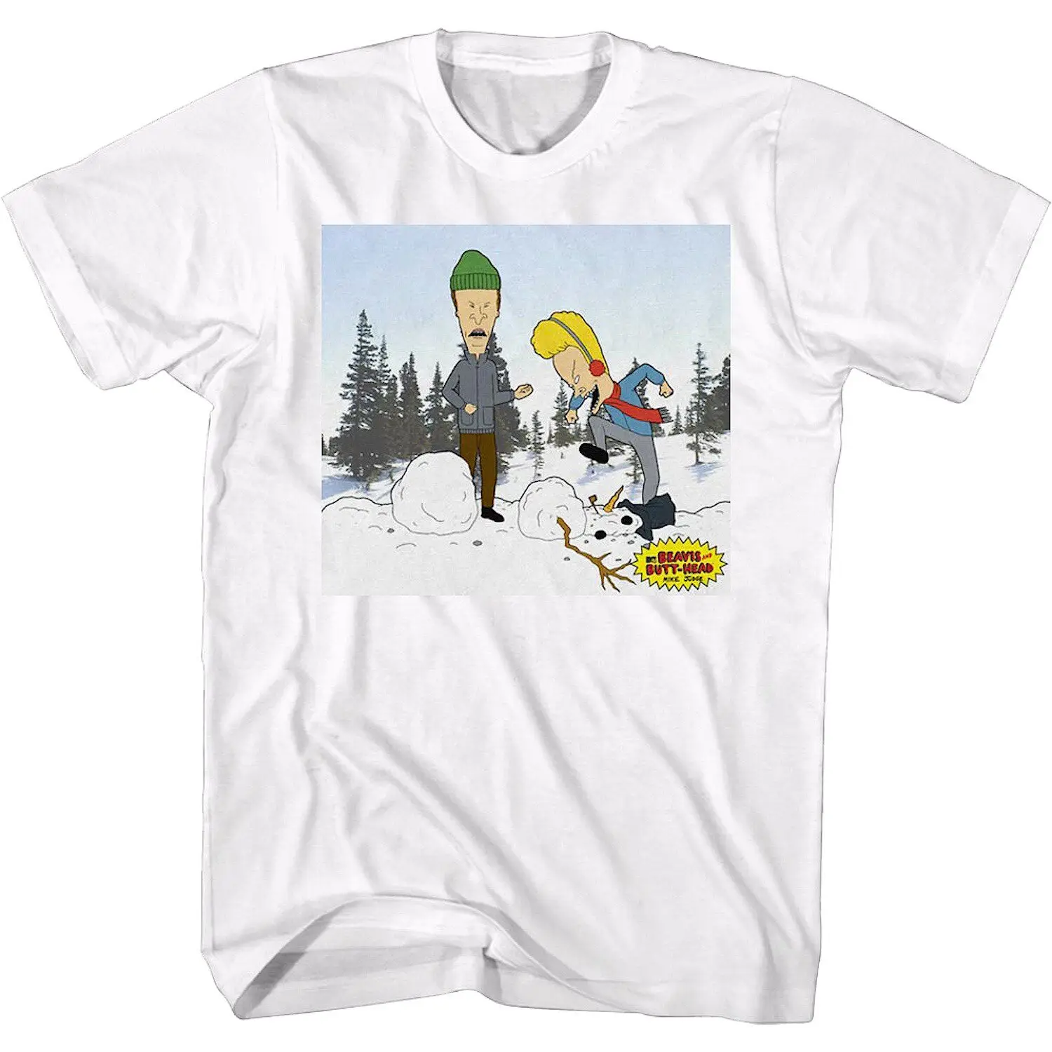 1993 Animated Beavis and Butt-head T-Shirt Cotton Graphic Tee Men