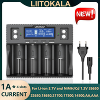 Liitokala Lii-D4XL Lii-S8 Battery Charger for 18650 D NiMH LiFePO4 Li-ion 3.7V 1.2V 3.2V 9V 26650 14500 26700 18350 AA AAA