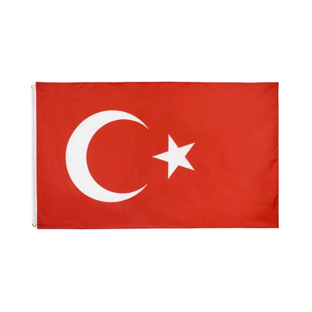 90*150cm bandiera turca 3 * 5ft bandiera in poliestere Spot bandiera della turchia P9u7