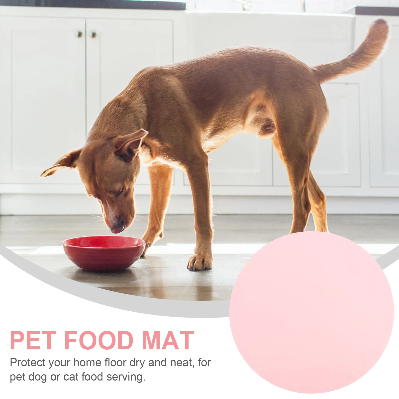 

1Pcs Waterproof Silicone Pet Placemat Round Shape Leakproof Food Mat Heat Resistant Dog Feeding Pad Pink Silicone Placemat