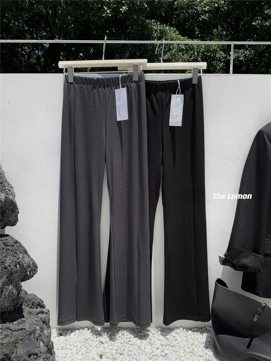 Pantalon de Yoga taille haute pour femmes, Design asymétrique, couleur Pure, fendu, Micro évasé, décontracté, haute élasticité, printemps automne