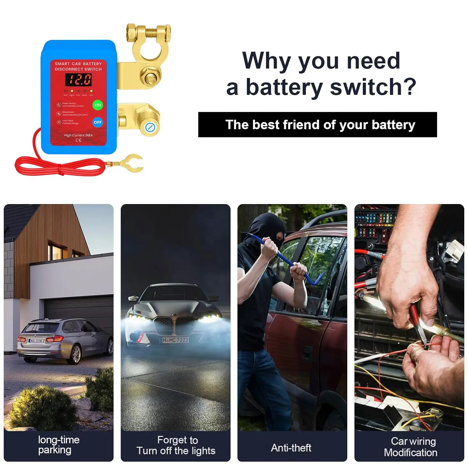 12V Fernbedienung Batterie Trennschalter Smart Spannung Auto Batterie Kill Schalter für Fahrzeug RV ATV Lkw Boot mit LED – Detail 9