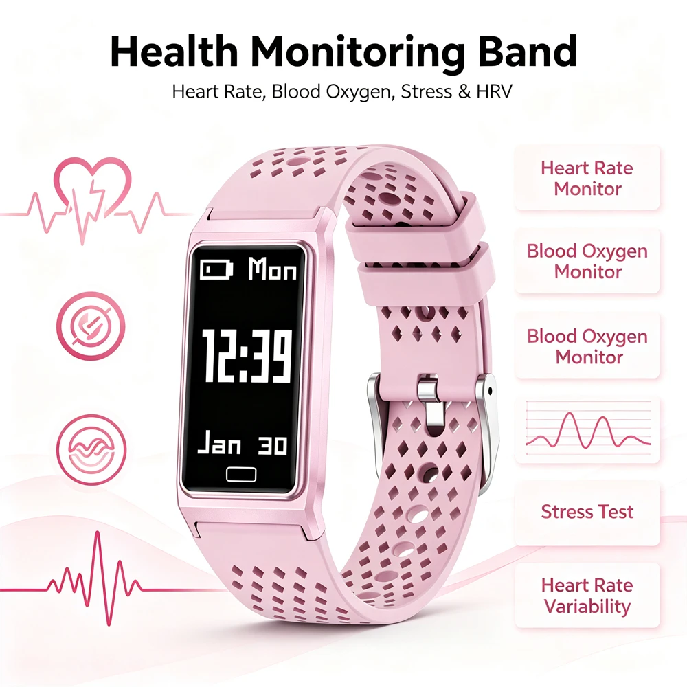 LIGE 2026 New Sport Fitness Tracker Smart Band Ladies Blood Oxygen Heart Rate Monitoring Waterproof Smart Bracelet For Men Women
