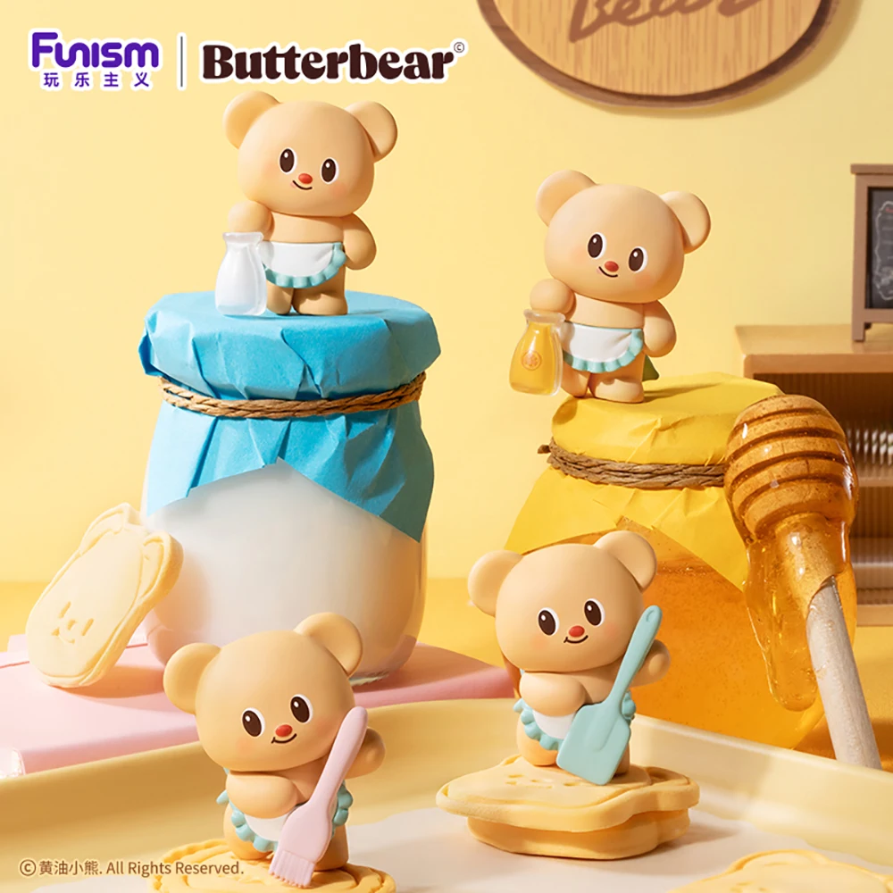 New Funism Butter Bear Baking Expert Series Mini Blind Box Exquisite Q-version Novel Characters Model Toys Kids Birthday Gifts