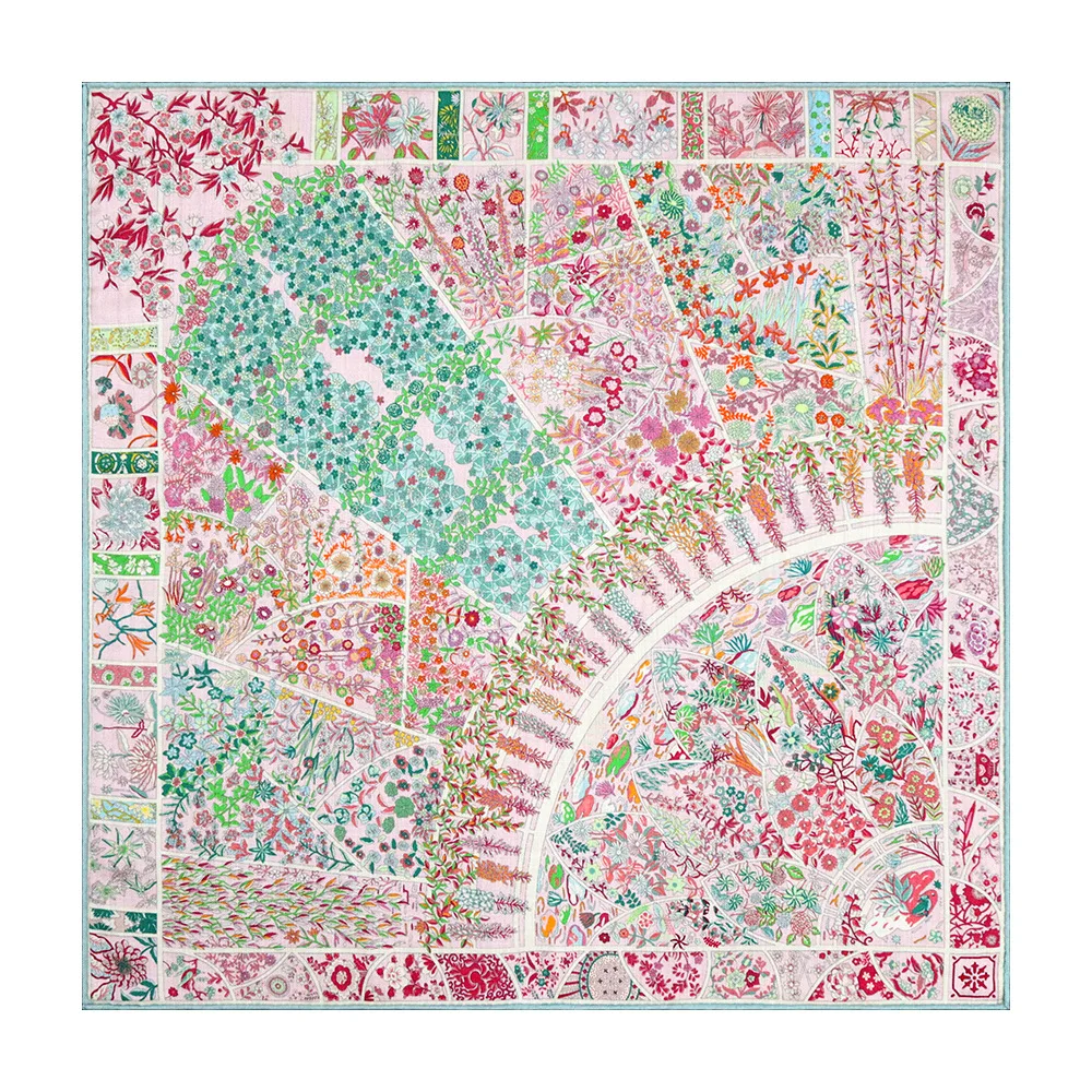 

Silk Wool Blend Scarf Scarves Luxury Small Head Shawls Bag Accessories Handmade Edges Rolled Bandanas Neck Hair Decoration