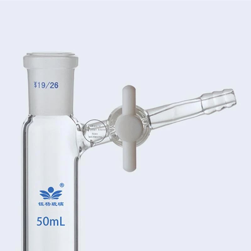 1Pcs Lab Glass 10/25/50/100/250ml Grinding mouth Reaction Flask, schlenk tube with PTFE piston