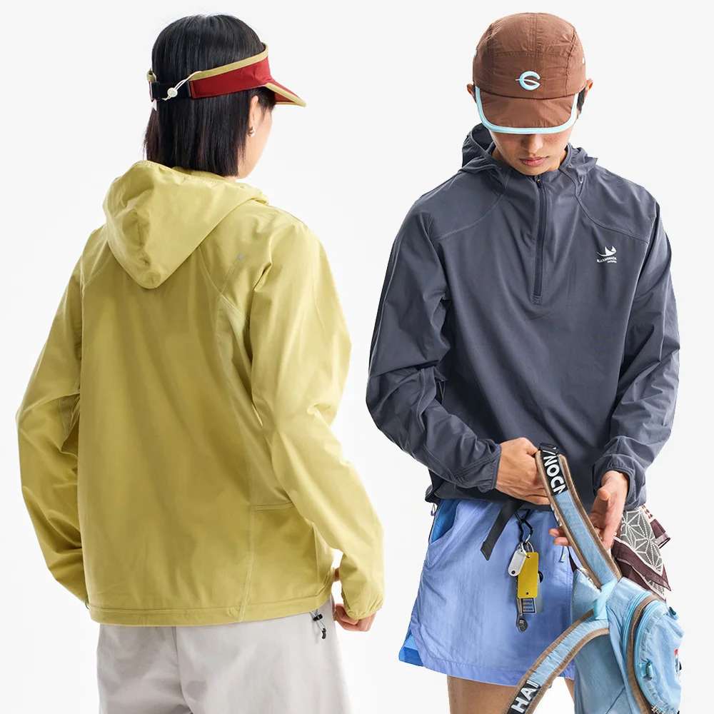 

Women Outdoor Sport Hoodie Men Lightweight Quick Dry Loose Casual Pullover Hooded Sweatshirts Couple Long Sleeve T-shirt Tops
