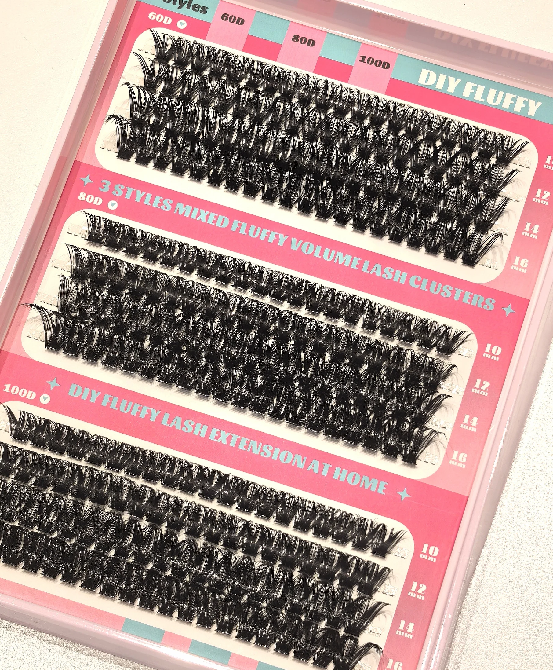 Tbestt DIY Lash Segment Clusters Eyelash 40D 60D 100D Silk Individual Cluster Volume Lashes Clusters Eyelashes Extensions