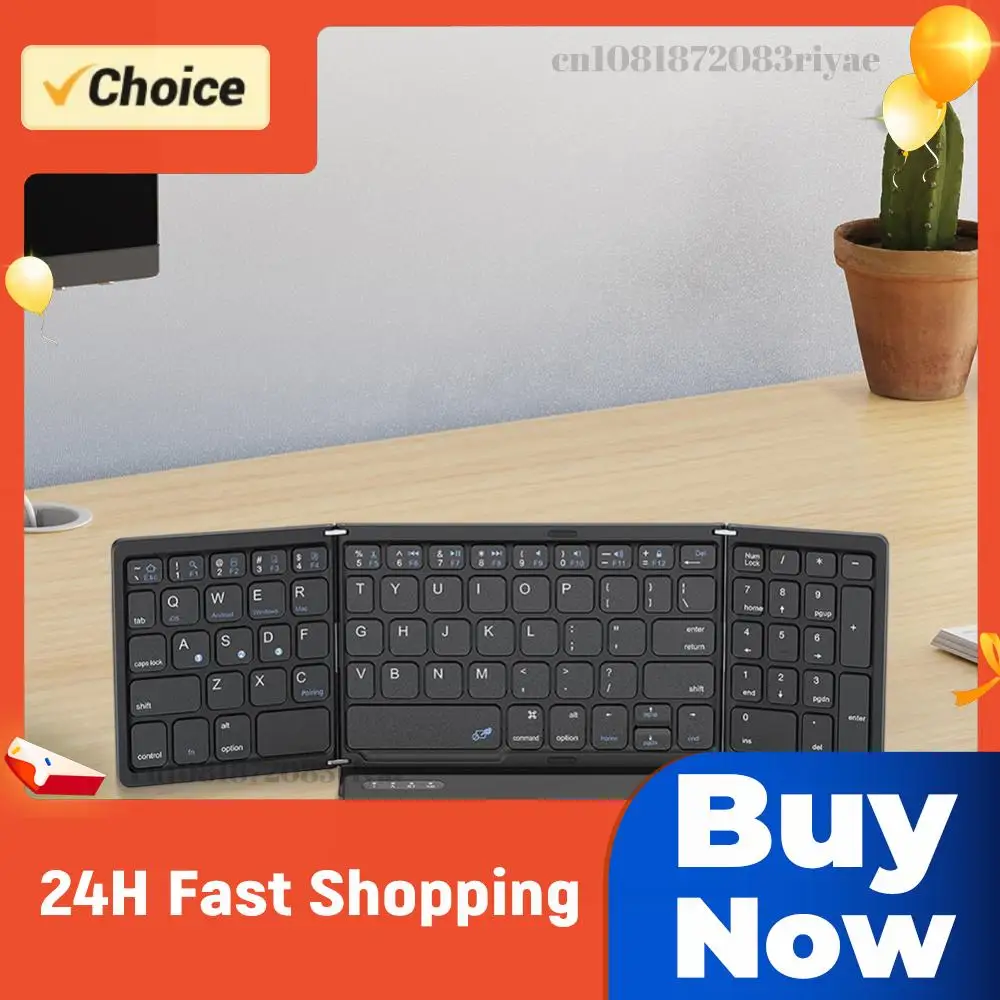 

Foldable Bluetooth-Compatible Keyboard with Touchpad Portable Travel Keyboard Pocket-Sized Keyboard for Android/IOS/OS/Win/HMS