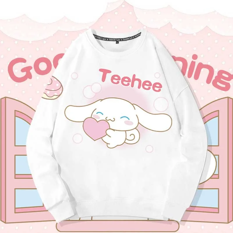 Yu Gui Dog Co-crewneck Hoodie Female Sanrio Big-eared Dog Animation Surrounding Clothes Autumn Loose Children's Coat