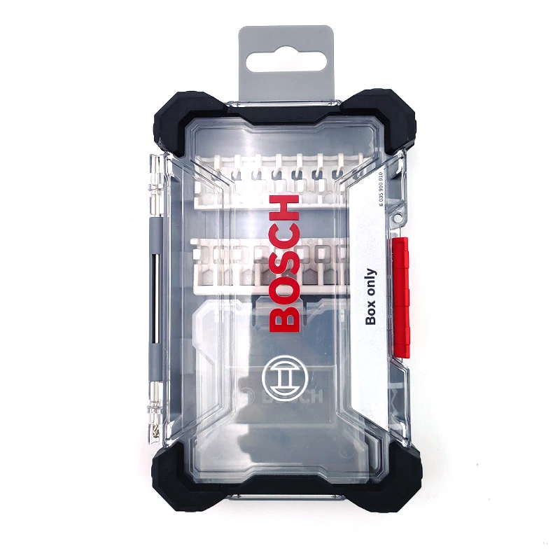 BOSCH 2608522362 Attachment Savings Box PICK & CLICK Large And Small Bits 8-Slot Holde Transparent Small Storage Tool Box