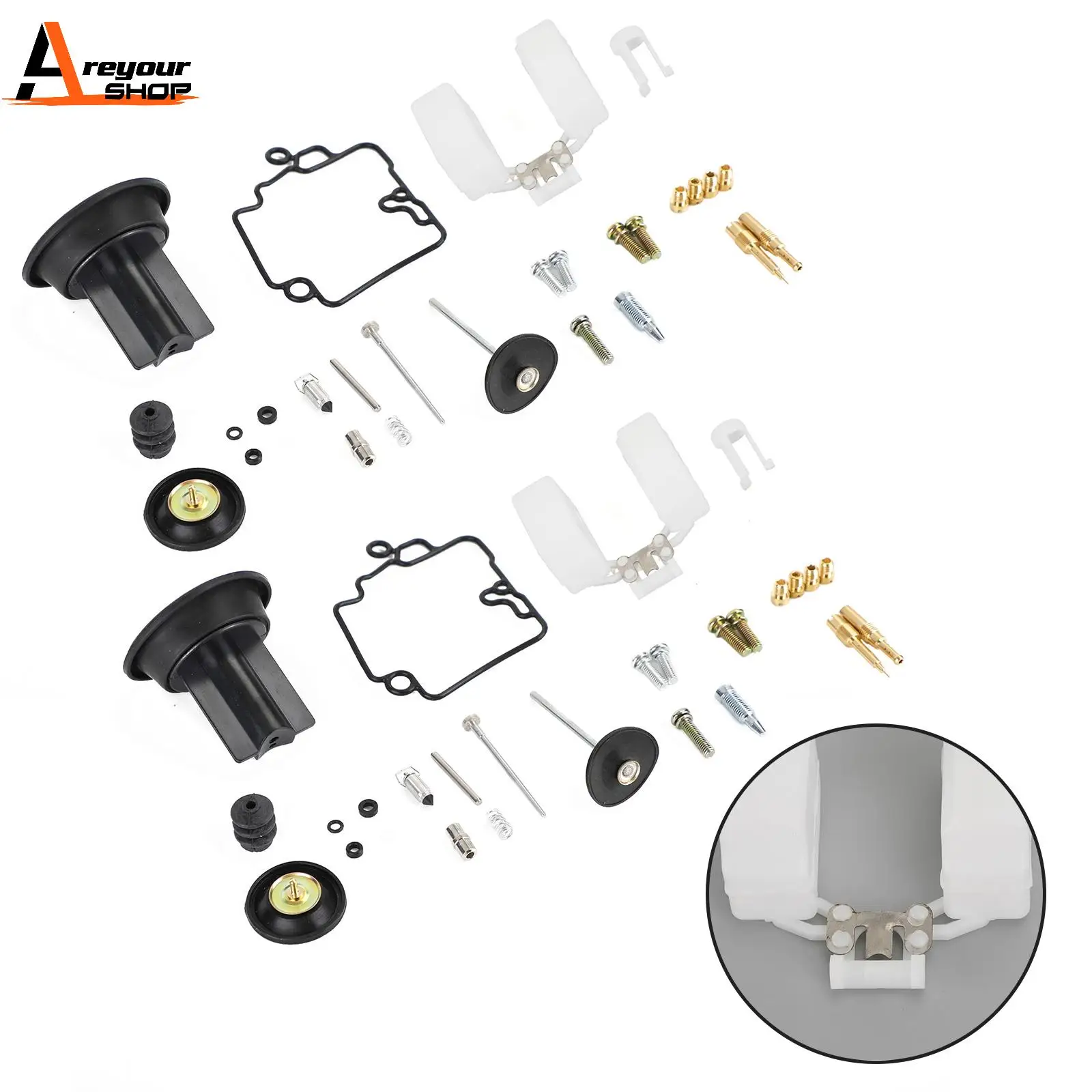 Areyourshop2X Carburetor Carb Rebuild Kit acceleration pump fit for KT CVK24 Scooter Racing Motor Parts