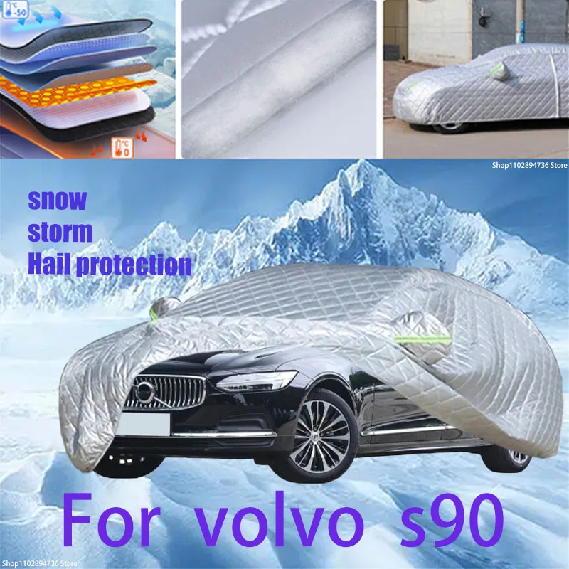 

For volvo s90 Outdoor Cotton Thickened Awning For Car Anti Hail Protection Snow Covers Sunshade Waterproof Dustproof