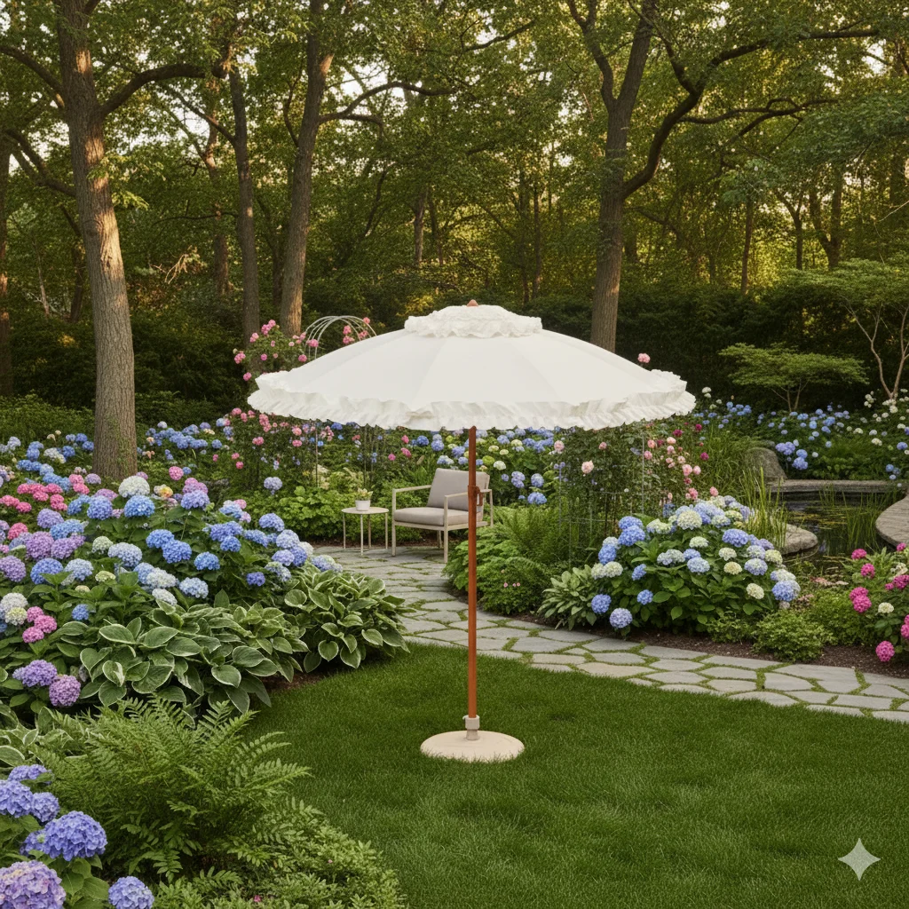 UPF50+ Large Sun Umbrella, Portable Adjustable Height & Rotatable, UV Protection Outdoor Shade (Without Base) Sun Umbrella