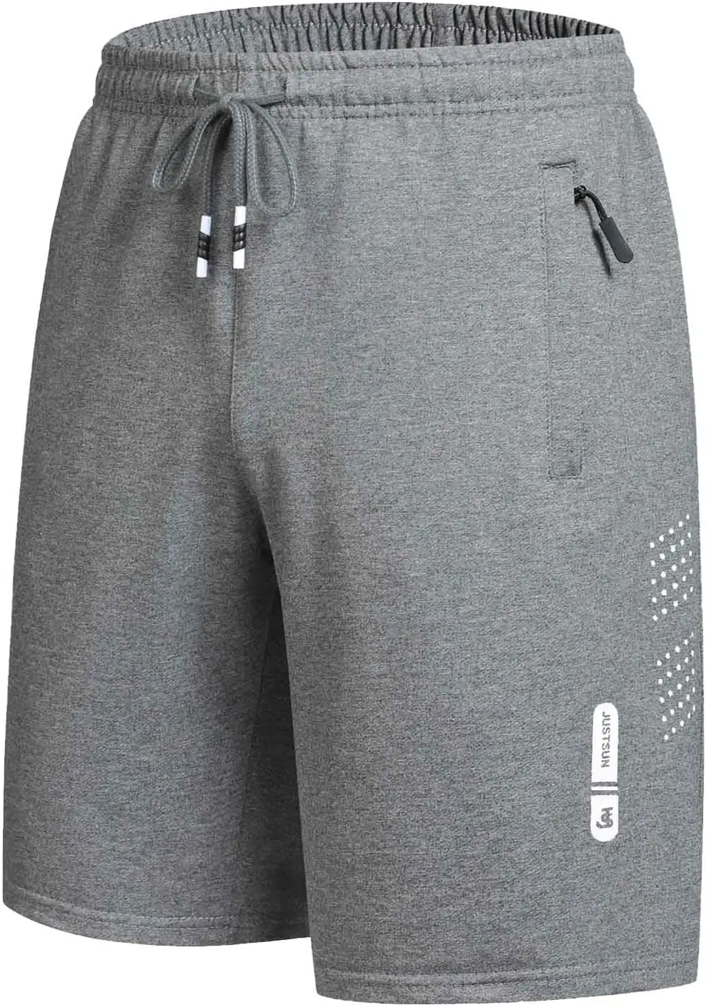 

Mens Shorts Casual Gym Athletic Workout Running Sweat Cotton Stretch Shorts with Zipper Pockets Basketball Tennis