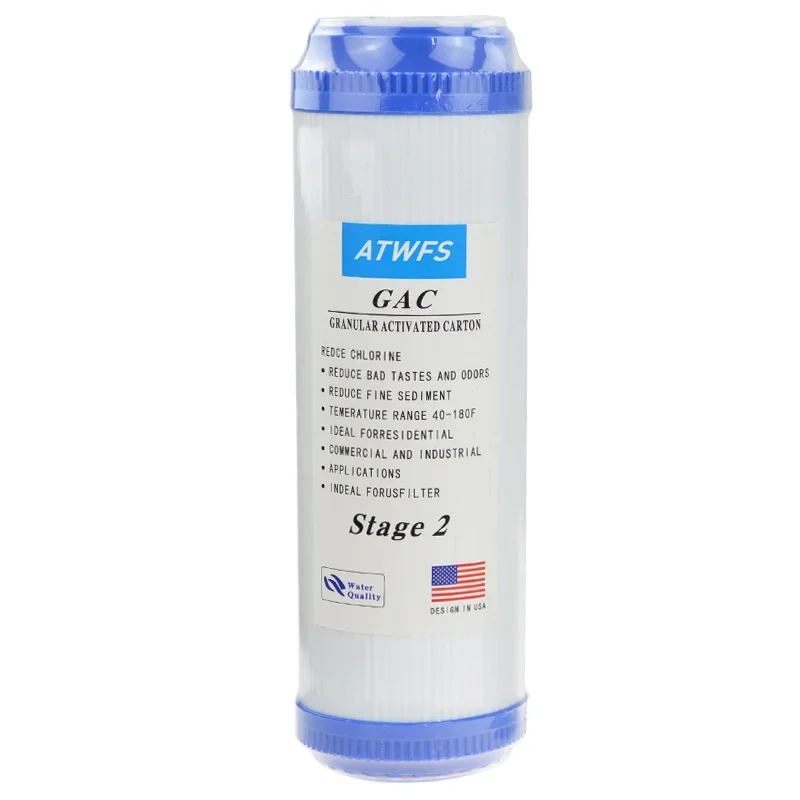 10-Inch Water Purifier Filter UDF Granular Activated Carbon Filter+PP Cotton Filter+CTO Compressed Carbon Water Purification image 2
