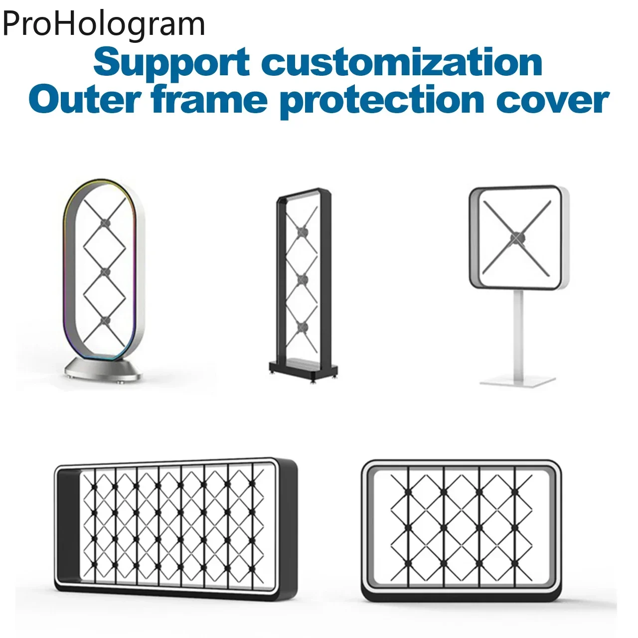 1X3 50cm 3D Hologram Projector Fan For Human Size Advertising Display Fan Wifi 3D Hologram LED Fan Display Support Photo Video