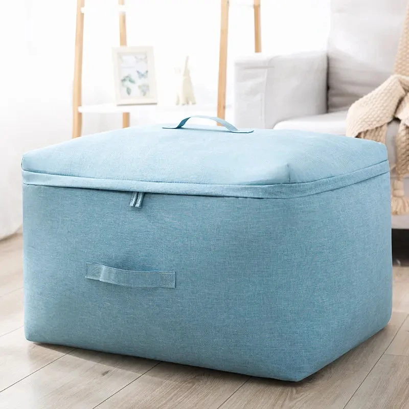 Japanese-style Plain Home Clothes Quilt Dust Storage Bag Big-capacity Student Luggage Packing Bag Portable Travel Storage Bag