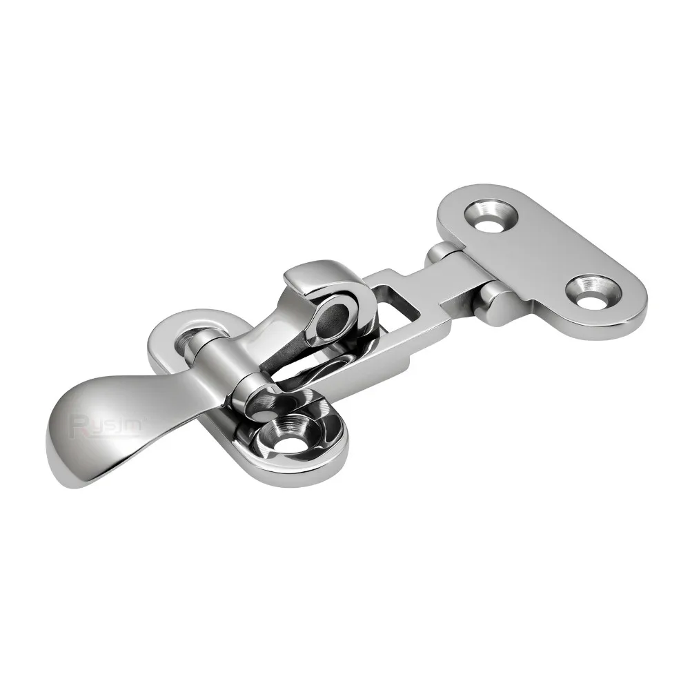 Cerradura de cubierta de barco de acero inoxidable de grado marino, accesorio de grillete para armario, pestillo antirruído, abrazadera de sujeción