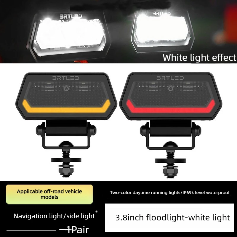 

3.8in 2Pc 20W Car Rear Pilot Lights Off-road A-pillar Side Lamp Led Spotlight Auxiliary Light Floodlight for Ford Ranger Raptor