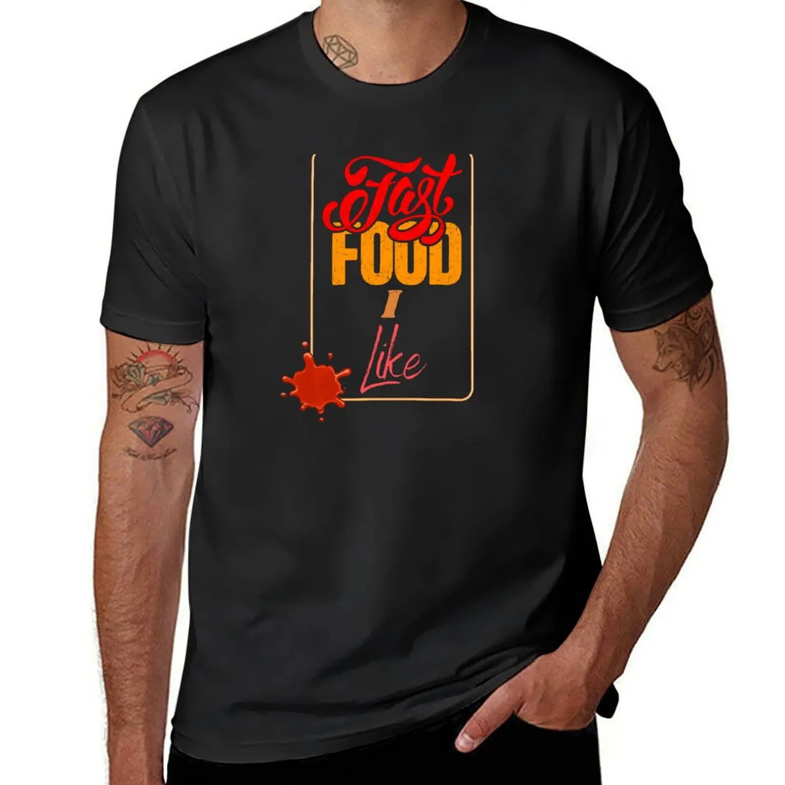 Fast food i like. T-Shirt summer top sublime Blouse mens funny t shirts