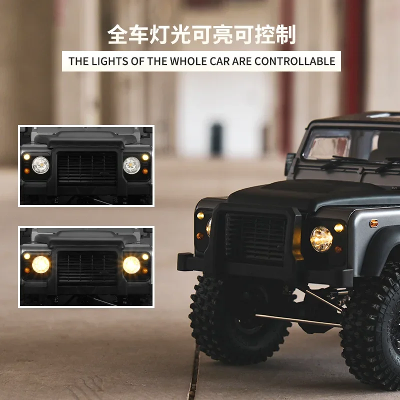 Samochód zdalnie sterowany 1:10 Mn Model Pojazd wspinaczkowy Wysoka i niska prędkość 2.4g 4wd Mn-999 Rc Rock Crawler Defender Pickup Zdalnie