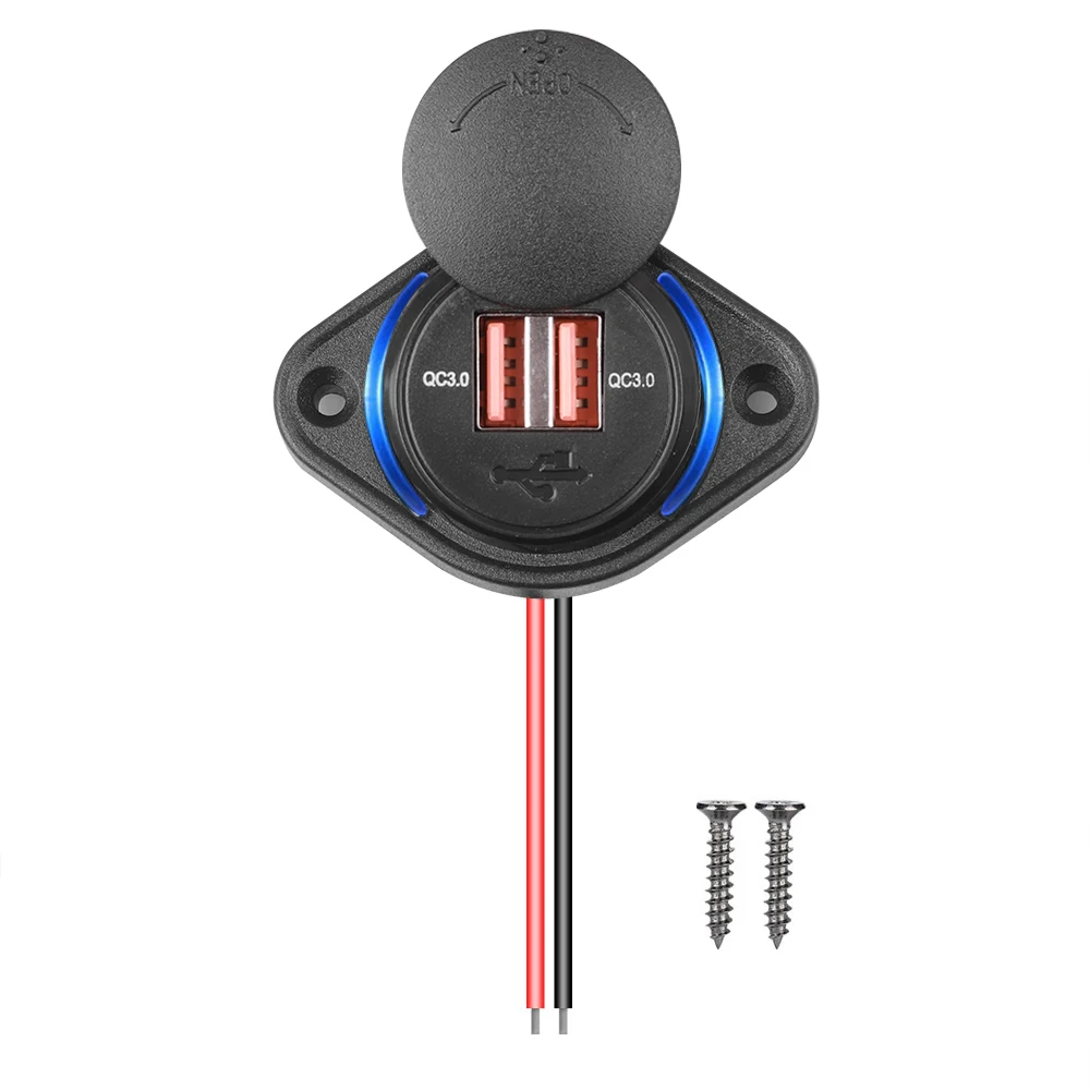 USB-розетка для быстрой зарядки 3,0, 12 В/24 В