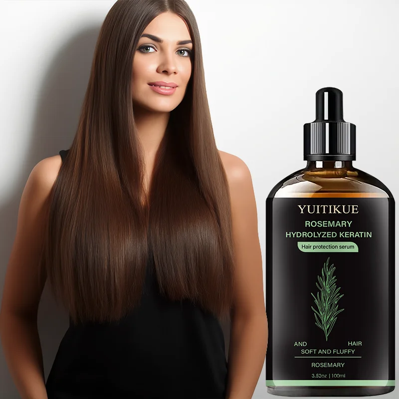 YUITIKUE Hair Protection Serum with Rosemary & Keratin - Nourish Dry Hair, Enhance Smoothness & Radiance