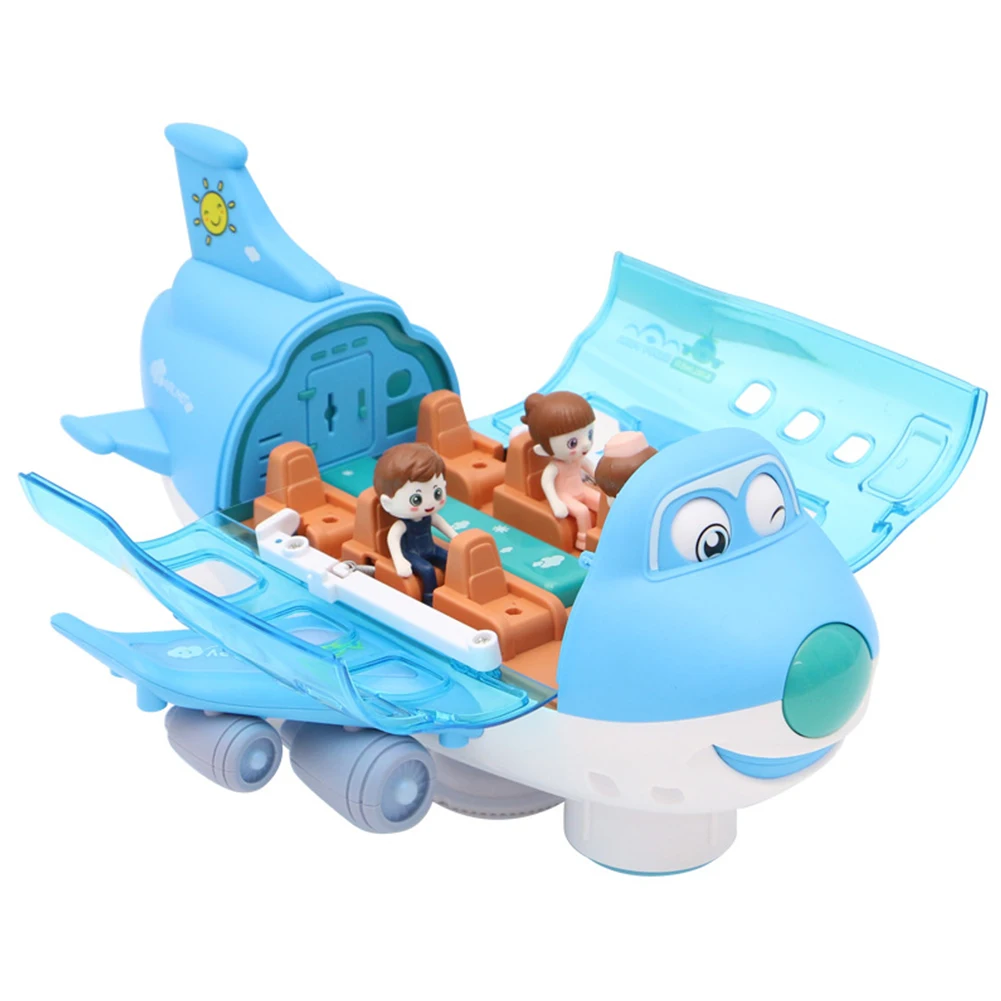 Passenger Airplane Simulation Model Aeroplane Toys with Light Effects Music Cute Electric Airplane Model for Boys Girls Children