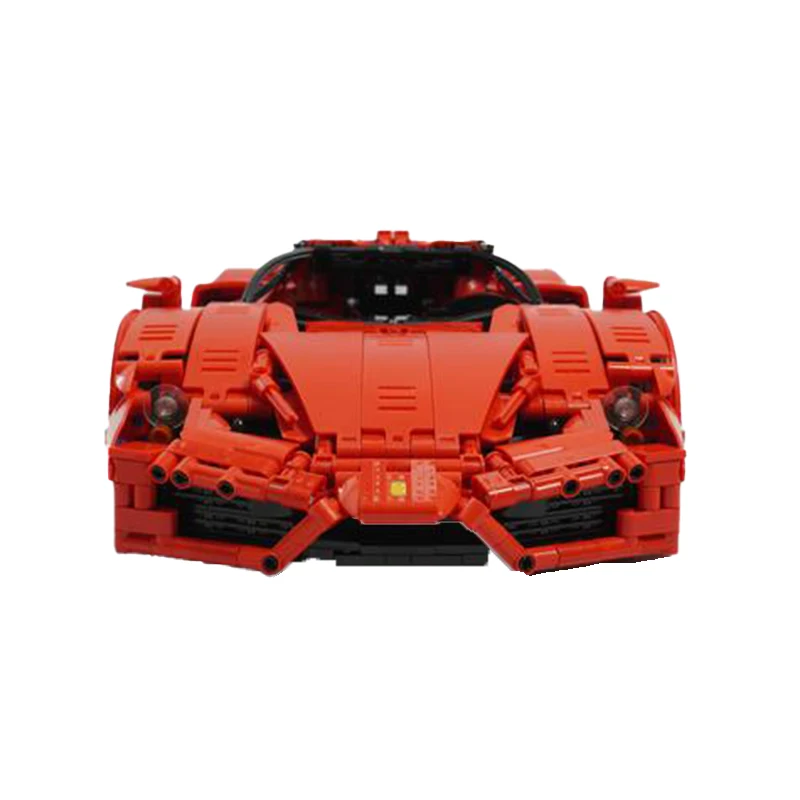 Super Car Series Red Model Collection Expert Puzzle, Brick Toy, Birthday Gift, Bricolage DIY, Échelle 1:10, Nuit de construction