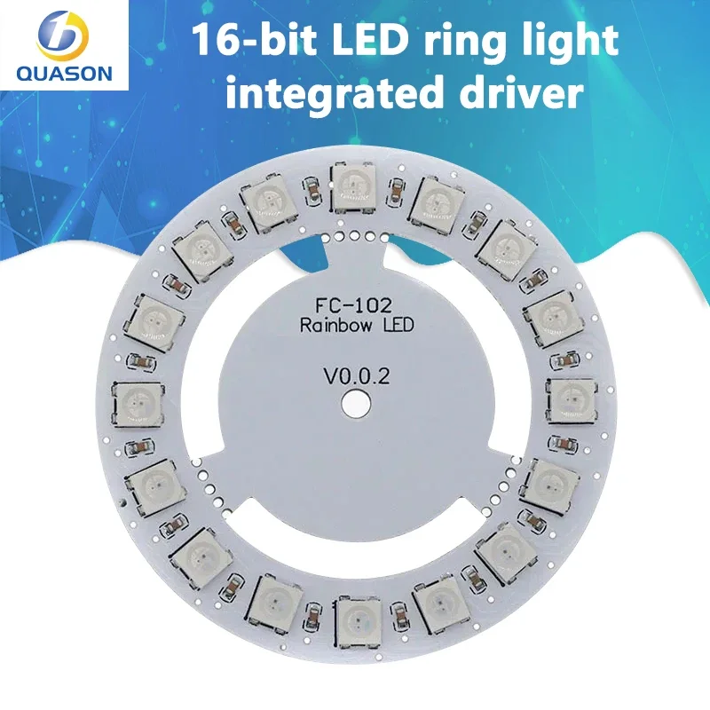 Smart Electronics 5050 RGB WS2812 WS2811 16 Bits LED Ring Lamp Light With Integrated Drivers Built-in Full-Color Drive Lamp