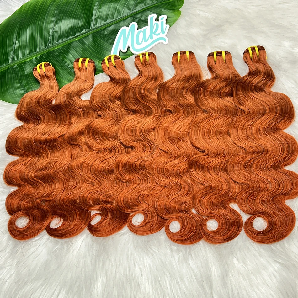 350-ciocche-di-capelli-umani-ondulati-color-arancione-zenzero-100-grammi-100-capelli-vergini-grezzi-vietnamiti-extension-di-capelli-umani-ondulati
