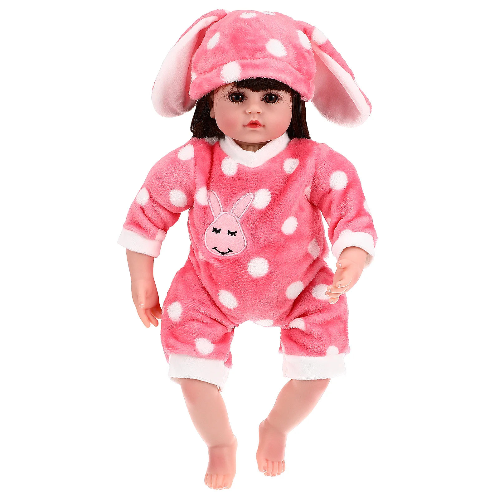 

18 Inch Clothes Adorable Soft Plush Baby Jumpsuit Cute Realistic Accessories Easy Dressing Play Toddler Girl