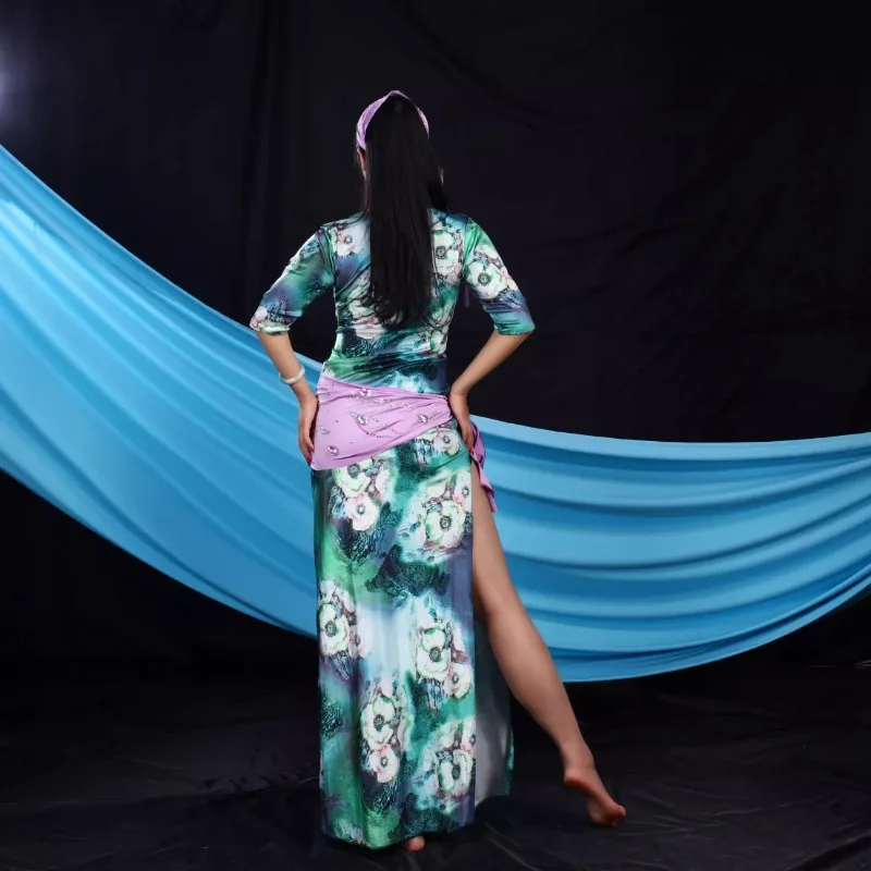 Traje de dança do ventre personalizado, roupas de dança oriental, vestido de performance, egito, folk, balady, saidi, robe gasto, roupa de dança exótica