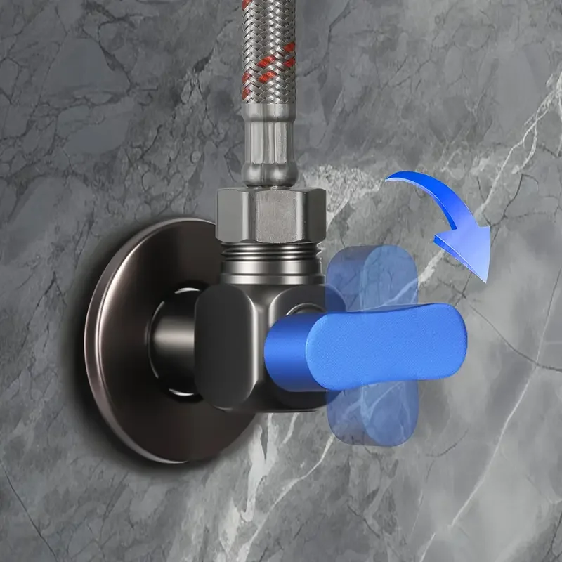 صمام كروي نحاسي عالي التحمل مع وصلة ملولبة ذات 4 نقاط - تدفق عالي، غير عائق، تسخين واضح، مقبض أحمر