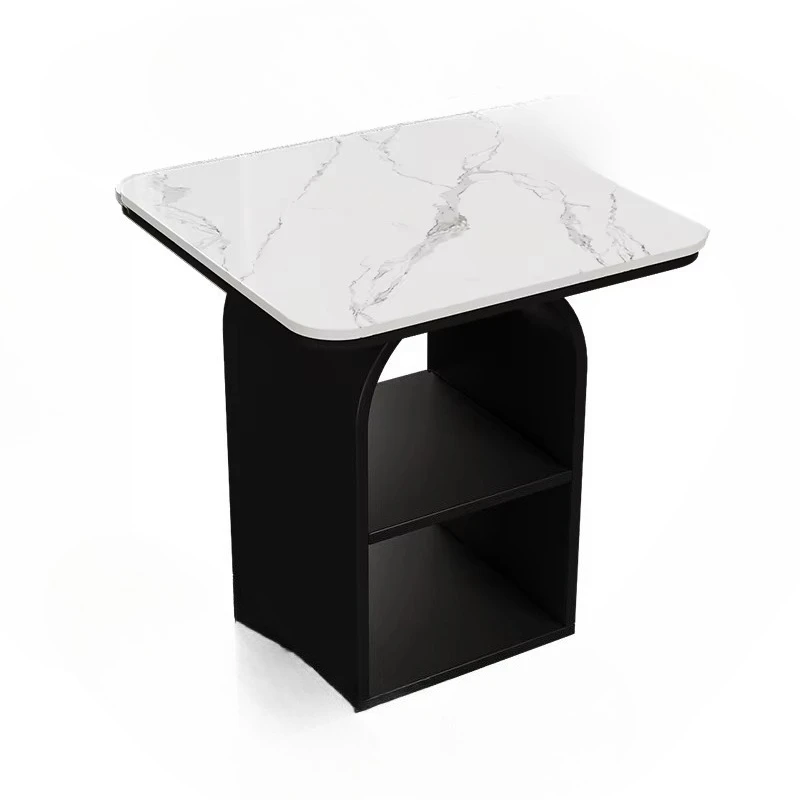 

&c Light Luxury Durable Vintage Iron Square Coffee Table Set with Marble Top for Living Room Bedroom Modern Design