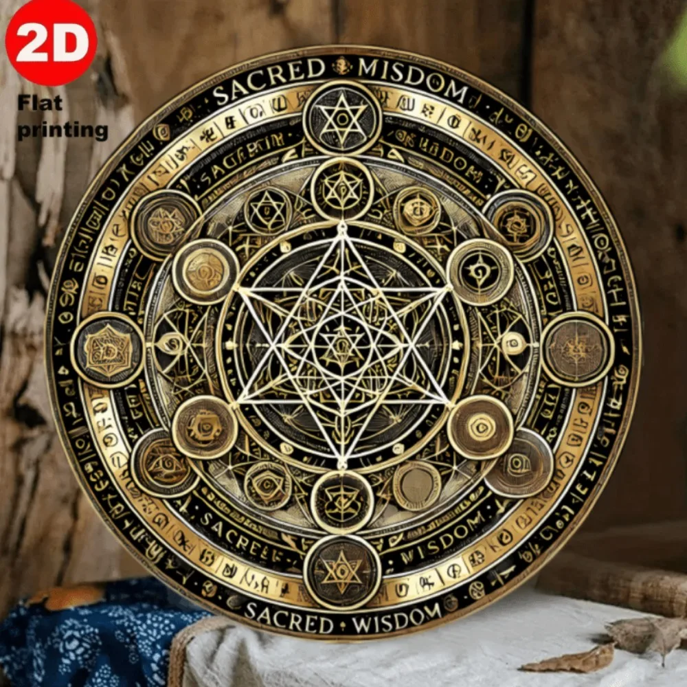Atrapasueños Metatron Messiah 2D, decoración artística de pared de madera para el hogar, cafetería, Navidad, Halloween