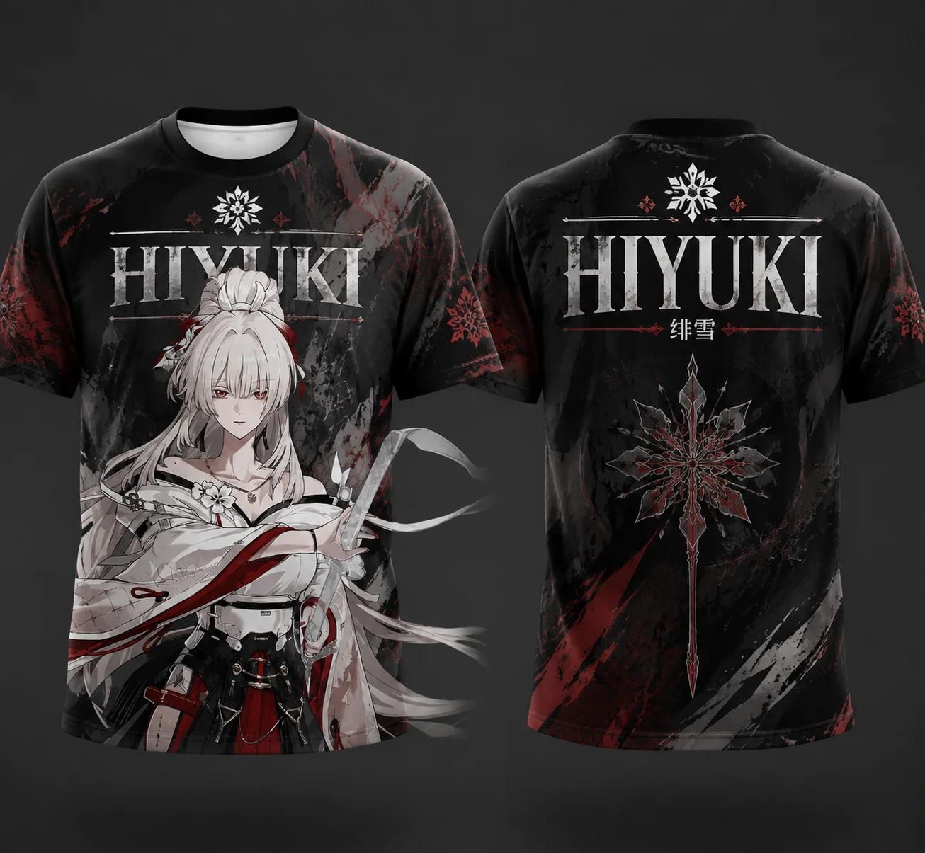 Wuthering Waves Hiyuki Character All‑Over‑Print T‑Shirt, Breathable Quick Dry 3D Printed Casual Tee Unisex Streetwear Tops