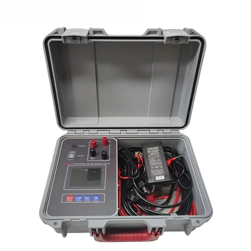 10A Single Phase DC Resistance Tester Automatic Portable Transformer Winding Resistance Tester