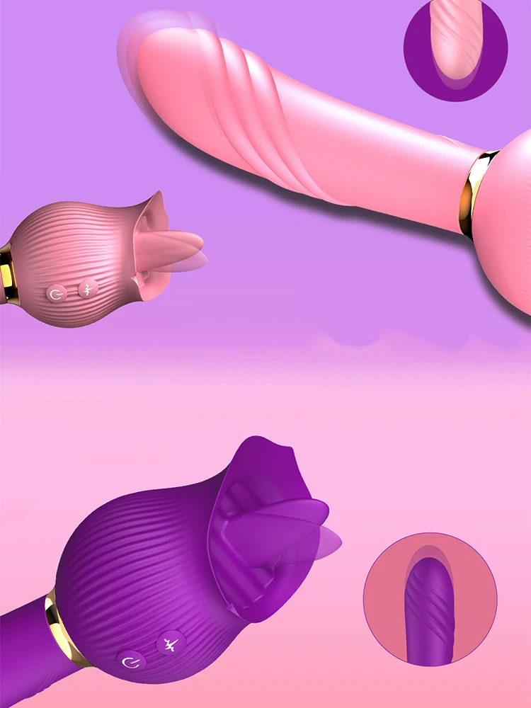 Lila Rot Rosa Lieferungen für Erwachsene Rose Zunge Lecken Vibrator 18+ Sexspielzeug Dildo Masturbator Muschi Anal Vagina Hintern Pulg Sexy Frau