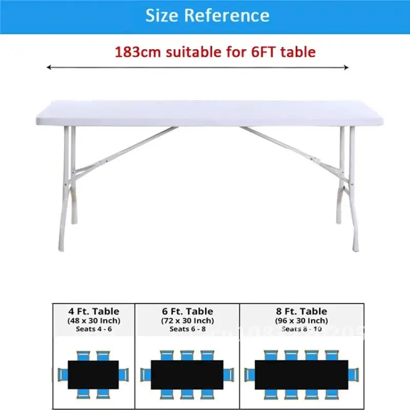 Spandex Polyester Table Cloth Elastic Close-fitting Picnic Tablecloth Washable Folding Non-polishing Rectangular Table Cover