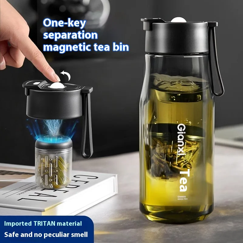 Gianxi Magnetic Bullet Teetasse Teetrennung Magnetischer Tritan-Wasserbecher Herren-Wasserflasche mit großer Kapazität Sportwasserflasche