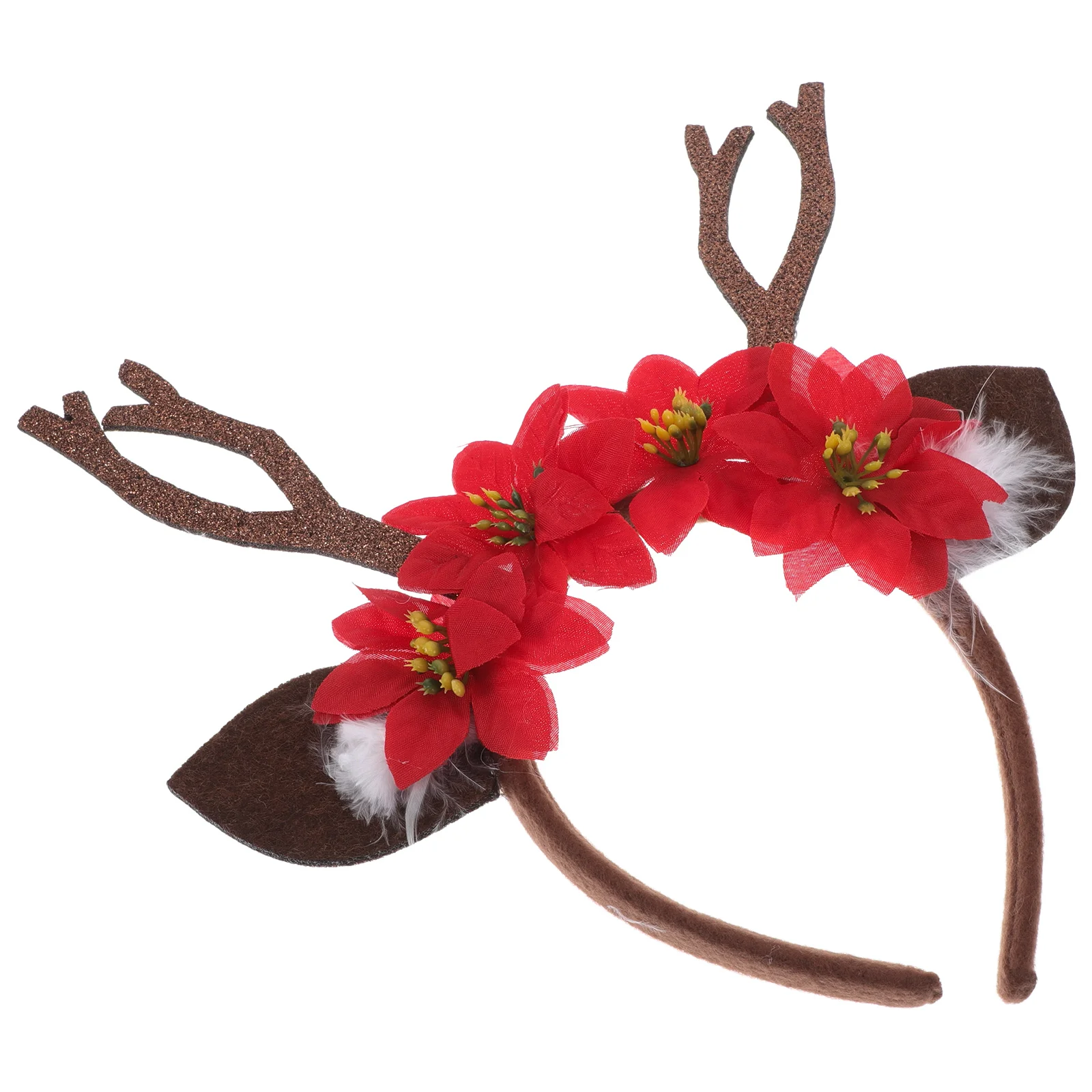 

Christmas Headb Ears Antler Realistic Plastic Child Antlers Hair Accessories Party Stage Deer Ears Costume Holiday Gifts