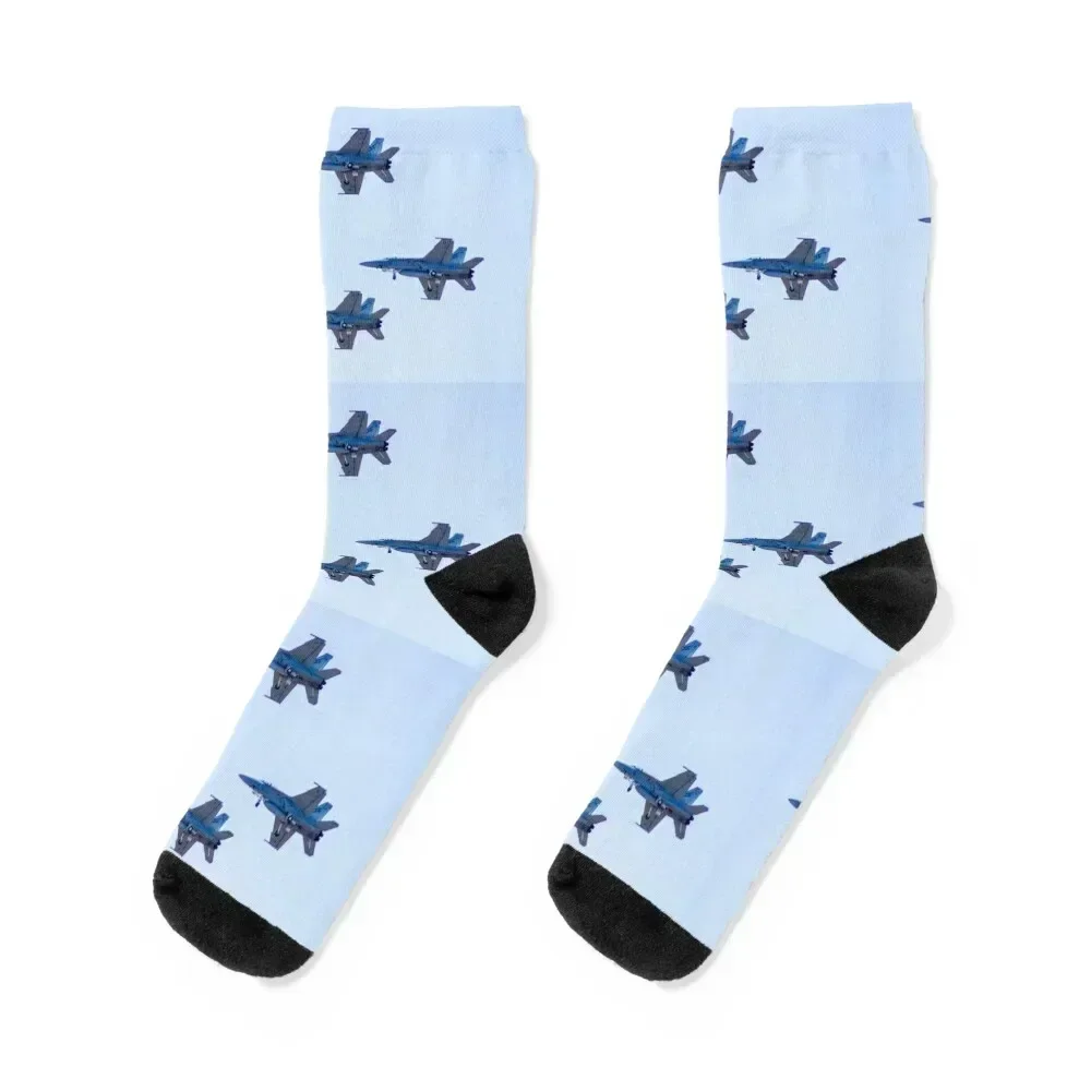 

FA-18 Hornets - Formation Flying Socks floral Rugby fashionable compression Socks Men's Women's